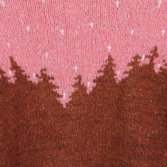 Women Chunky Knit Cardigan Sweater Hand knit Large XL Del Mundo Vintage Heavy - Picture 6 of 11